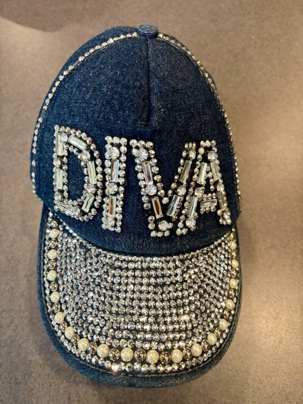~~Popfizzy Rhinestone Diva Hat for Women, Bedazzled Queen Gifts, Bling Hat...***